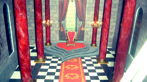 sala del trono de la reina de corazones maqueta sala del trono de la reina de corazones